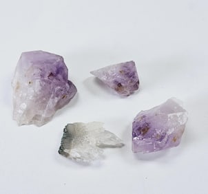 Set of Four Loose Amethyst Points 33.76g combined Weight