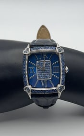 Judith Ripka Blue Rhinestone Watch Watch Measures 8.25" Adjustable