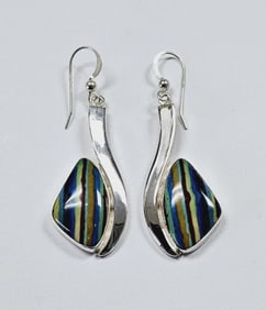 Jay King  Sterling Silver Calsilica Earrings Earrings weigh 11.1 Grams