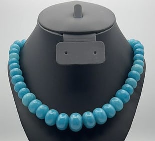 Jay King Sterling Silver Turquoise Agate Necklace Necklace Measures 16" Necklace Weighs 126.9 Grams
