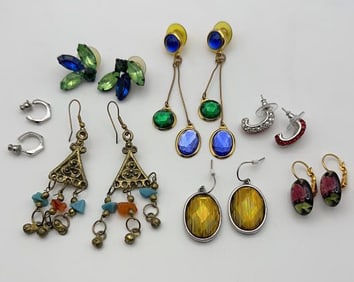 Assorted Earrings for Pierced Ears Set of Seven Pairs
