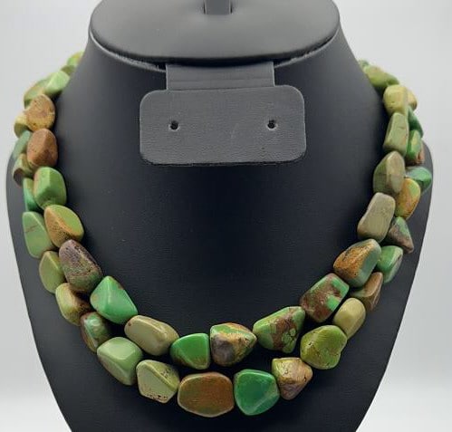 Jay King Sterling Green Turquoise Necklace Necklace Measures 18" (1 of 4)