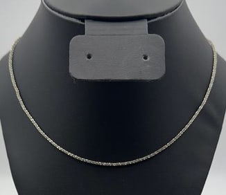 Sterling Silver Rope Chain Italy Necklace Measures 18" Necklace Weighs 5.8 Grams