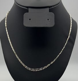 Sterling Silver Triple Strand Necklace Necklace Measures 18" Necklace Weighs 5 Grams