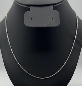 Milor Italy Sterling Silver Chain Necklace Necklace Measures 18" Necklace Weighs 2 Grams