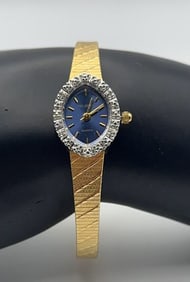 Vintage Helbros Blue Face Watch Watch Measures 5"  Watch is Not Tested