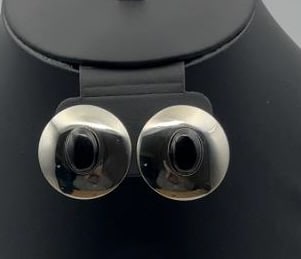 Silver Tone Black Onyx Earrings Silver Tone Black Onyx Earrings