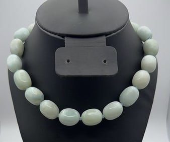 GSJ Sterling Silver Jade Necklace Necklace Measures 16.5" Necklace Weighs 117.9 Grams