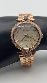 Ecclissi Facets Rose Gold Tone Crystal Watch Watch Measures 7.5" Watch is Not Tested