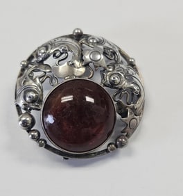Vintage Niels Erik From Cognac Amber Brooch Brooch weighs 14.0 Grams