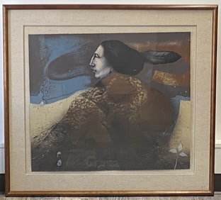 Frank Howell Moon Shadow Signed Lithograph Lithograph of Frank Howell's painting Moon Shadow, signed