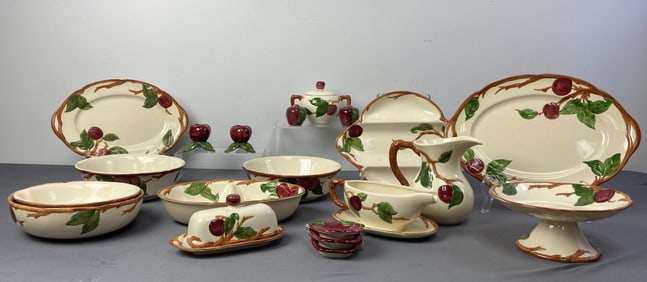 21 Piece Franciscan Apple Serving Pieces Set of serving pieces of the Apple pattern by Franciscan.
