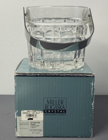 Reed & Barton Crystal Leaded Ice Bucket with Box Miller Rogaska Crystal Emerals Ice Bucket with