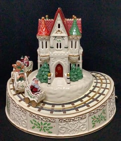Lenox Holiday Musical Roller Coaster Plays "We Wish You A Merry