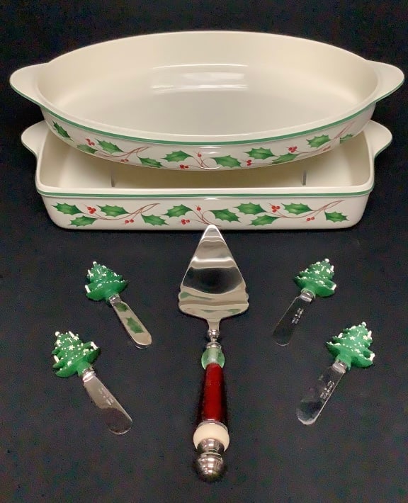 Lenox Holiday Bakeware Cake Server & Waechtersbach Spreaders (1 of 10)