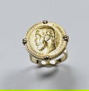 14K Yellow Gold Russian Coin Ring Ring weighs 17.9 Grams Size 6