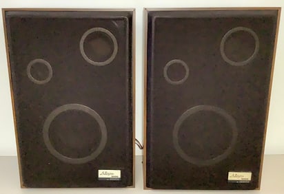 Pair Vintage Allegra 1000 By Zenith Speakers Untested Measures 20.5"tall #1112G9354