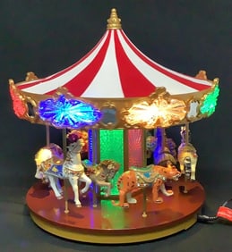 Mr. Christmas 80th Anniversary Carousel Plays Christmas & Year Round