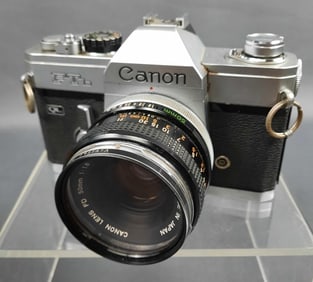 Canon FTb Film Camera & Vivitar Lens Untested. Please see images for details regarding condition.