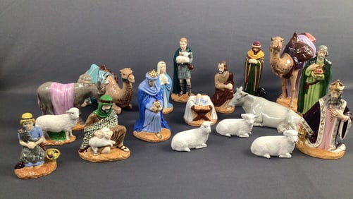 Vintage Holland Mold Nativity Scene Figurines Joseph has a chip on his