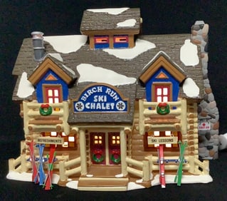 Dept 56 Birch Run Ski Chalet #54882 Missing a pair of