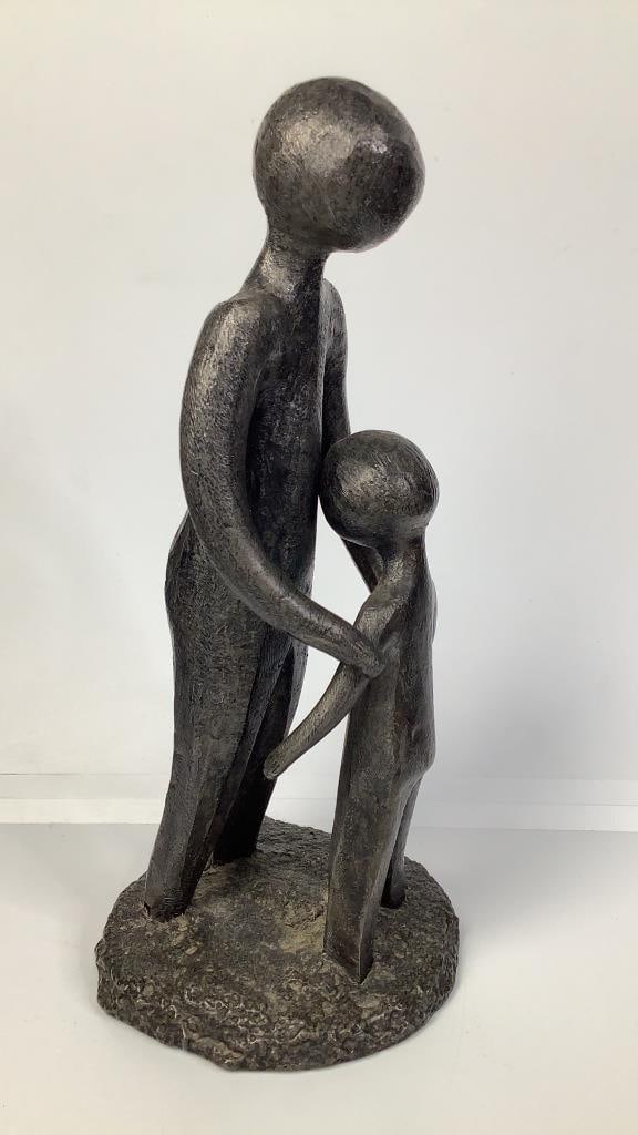 William Lattimer Metal Father & Son Sculpture Signed (1 of 11)