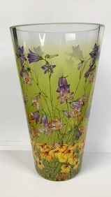 Goebel Wildflowers Art Glass Vase For The Smithsonian Collection