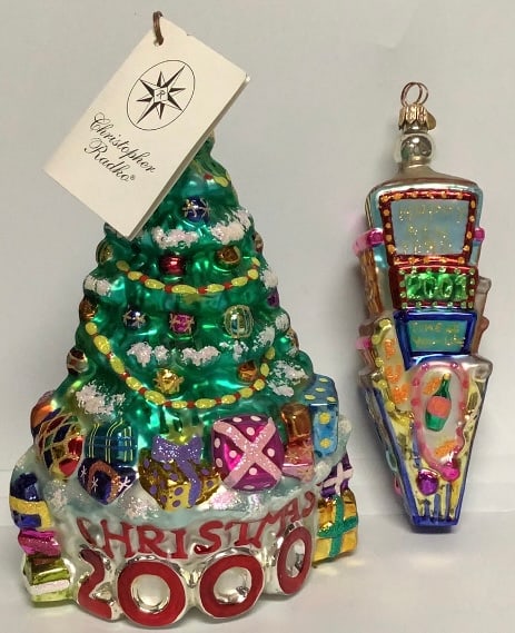 Christopher Radko 2000 Christamas Tree & 2001 Times Square Ornaments (1 of 6)