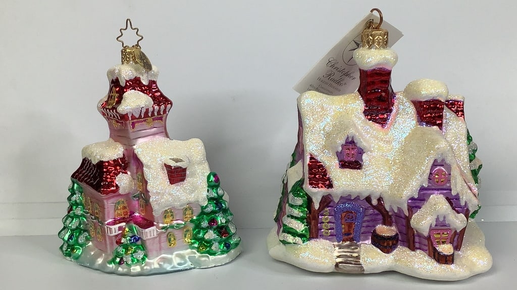Christopher Radko Winter Houses Ornaments Please see images for details regarding condition. (1 of 3)