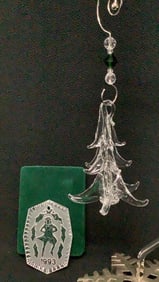 Crystal Tree & Waterford Crystal Lords-A-Leaping Ornaments