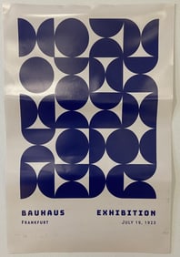 Bauhaus Frankfort Exhibition Poster Reprint of July 19, 1923 Bauhaus Exhibition poster. No tears,