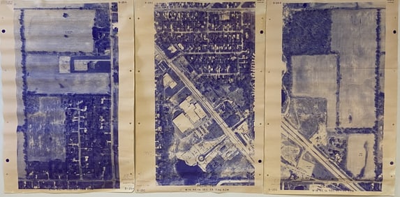 Delhi Township Michigan Birdseye Maps Set of 3 Three maps of Delhi Township from the Sidwell