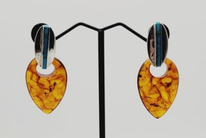 Jay King Sterling Changeable Gemstone Earrings Earrings Weigh 12.7 Grams