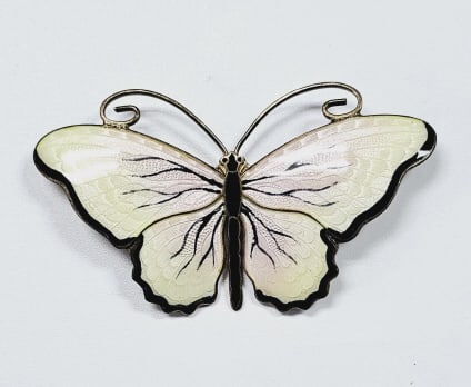 Sterling Silver Enamel Butterfly Brooch Brooch weighs 14.0 Grams (1 of 6)