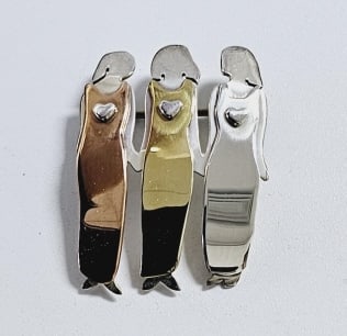 Far Fetched Sterling Silver 3 Women Brooch Pin weighs 6.1 Grams (1 of 4)