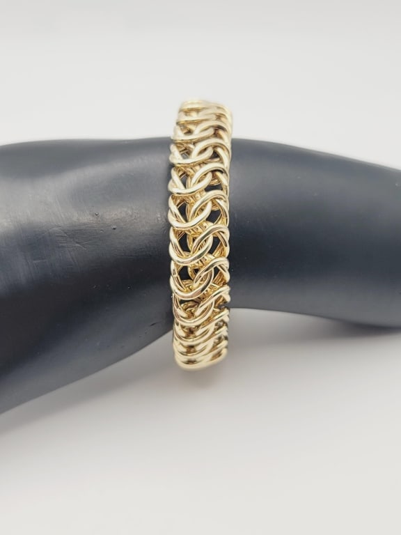 UTC Gold Plated Sterling  Chain Link Bracelet Bracelet Measures 7.75"  Bracelet Measures 32.5 Grams (1 of 5)