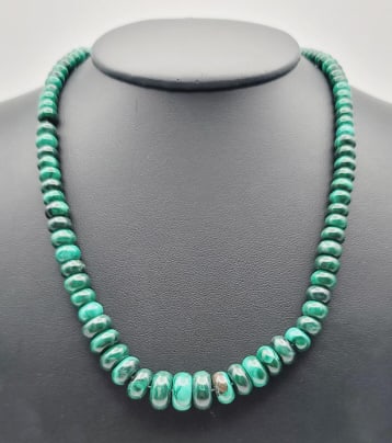 Jay King Sterling Silver Malachite Necklace Necklace Measures 18.5" Necklace Weighs 53 Grams: Necklace Measures 18.5" Necklace Weighs 53 Grams