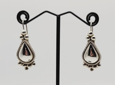 CII Signed Sterling Silver Teardrop Earrings Earrings Weigh 11.9 Grams (1 of 5)