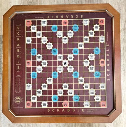 1990 Franklin Mint Collector's Edition Scrabble Game board measures 19" square & 3" (1 of 8)