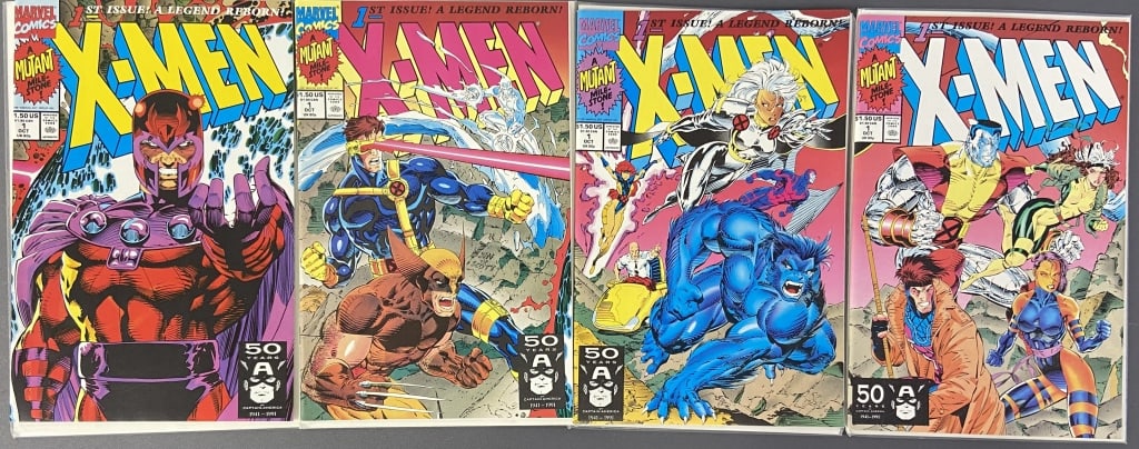 X-Men 1, 1991 Reissue Four Variant Covers October 1991 reissues of X-Men #1, a Legend Reborn. (1 of 10)