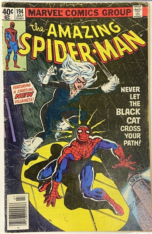 Amazing Spider-Man #194 1st App. Black Cat The Amazing Spider-Man #194 July 1979. First appearance (1 of 6)