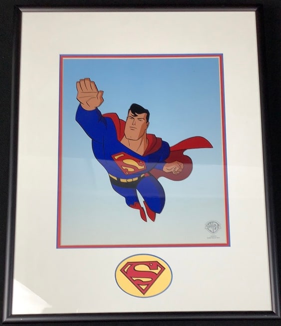 1997 Superman Sericel 1362/2500 Warner Bros & Certificate of Authenticity (1 of 8)