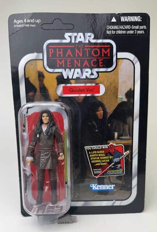 Star Wars TVC Quinlan Vos Action Figure on Card Hasbro The Vintage Collecion Quinlan Vos on card.: Hasbro The Vintage Collecion Quinlan Vos on card.