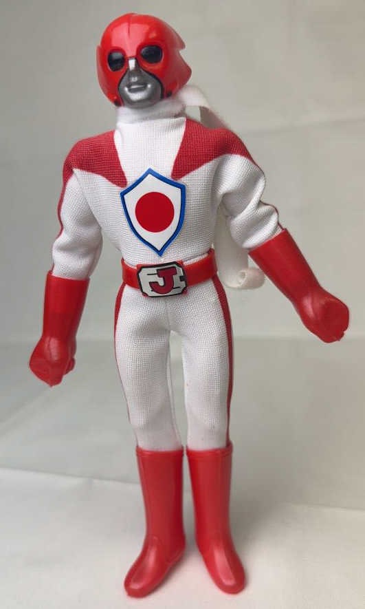Mego Popy Battle Japan Kamen Rider Fever Action Figure: Figure 1979 Loose Mego j Figure Kamen Rider. Some small light yellow spots on back side. See photos.