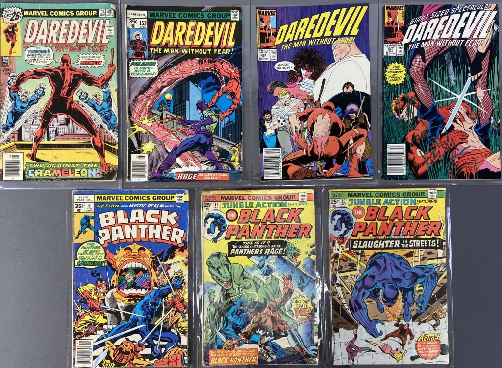 Daredevil & Black Panther Comic Books Set of 7 Four Daredevil comic books and three Black Panther (1 of 12)