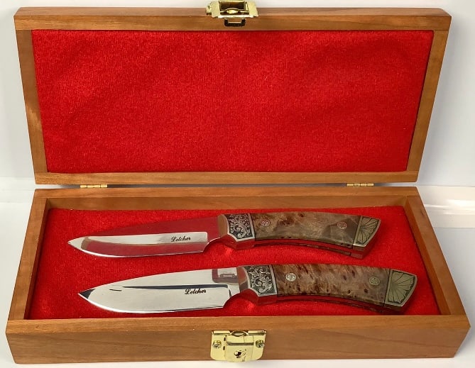 Pair Hand Made Billy Letcher & Presentation Box Good (1 of 5)