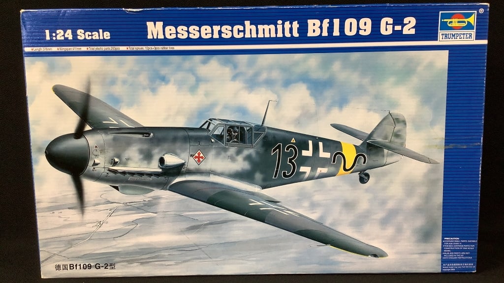 Trumpeter Messerschmitt BF109 G-2 Model 1:24 Contents not: Contents not inspected Please see images for details regarding condition.