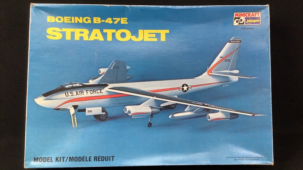 Minicraft Boeing B-47E Statojet Model #1223 1:72 Contents not: Contents not inspected Please see images for details regarding condition.