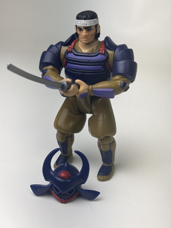 Vintage Thundercats Hachiman Action Figure Includes sword and helmet. Playwear overall. Sword swing: Includes sword and helmet. Playwear overall. Sword swing mechanism works.