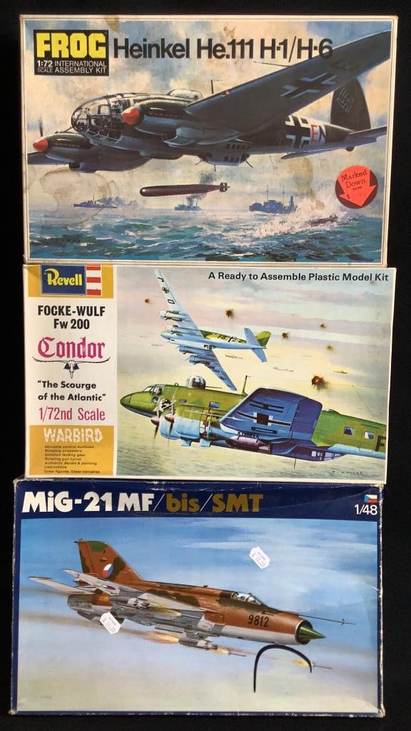 Frog 1:72 Heinkel He.111 H-1/H-6 #F201 Revell FOCKE-WULF Fw 200 #H-204 & 1:48  KP 1/48 (1 of 17)